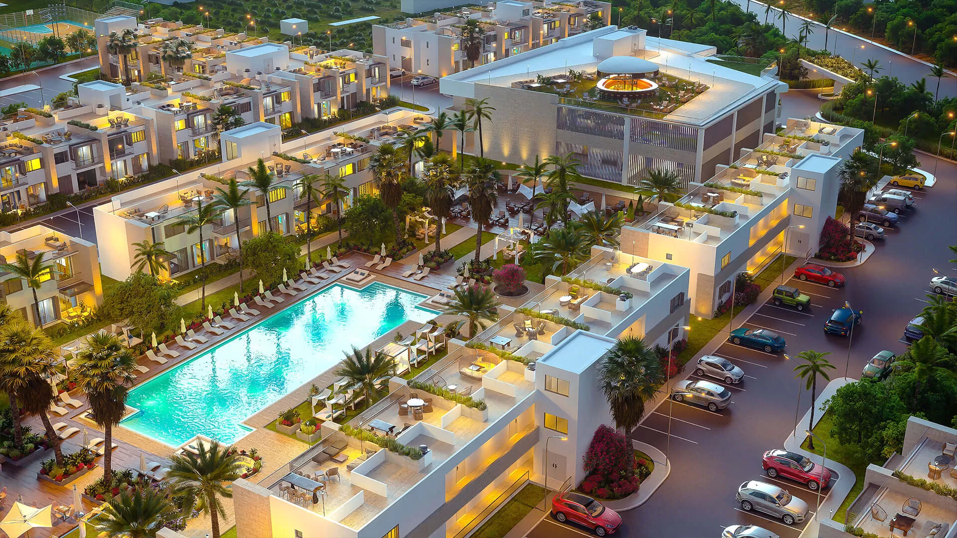 Dolce Vita Resort havuz ve sosyal yaşam alanı
